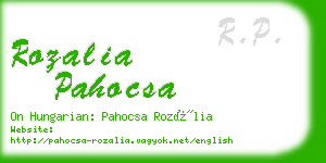 rozalia pahocsa business card